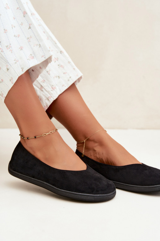 Schwarze Barfuß-Ballerinas Hollin