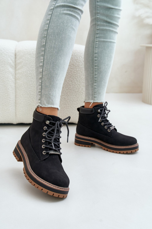 Damen gefütterte Schuhe Big Star OO274A290 schwarz