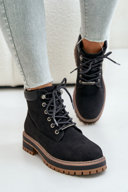 Damen gefütterte Schuhe Big Star OO274A290 schwarz