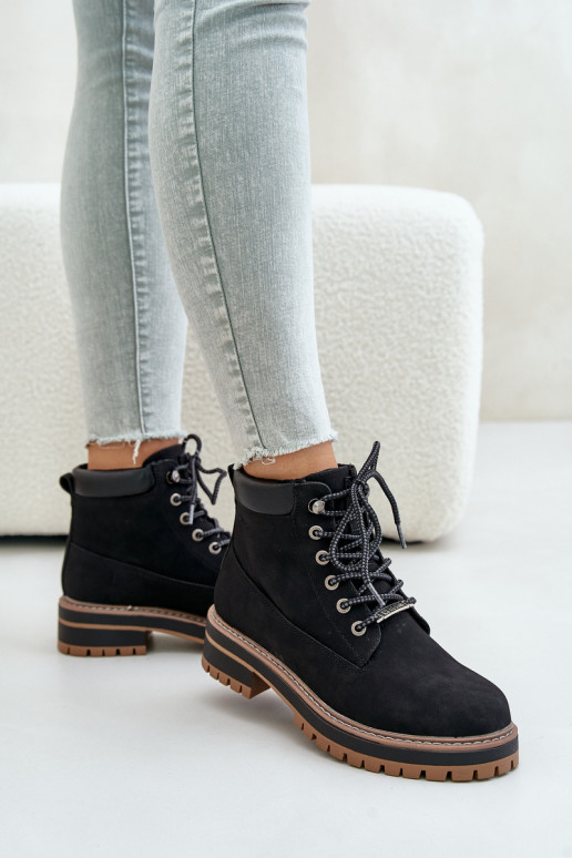 Damen gefütterte Schuhe Big Star OO274A290 schwarz