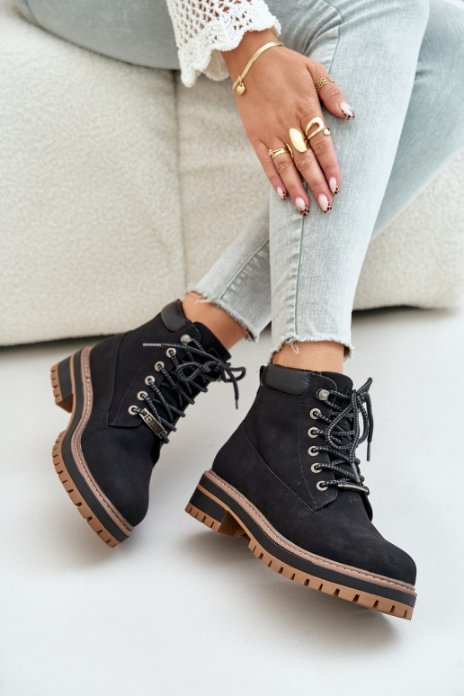 Damen gefütterte Schuhe Big Star OO274A290 schwarz