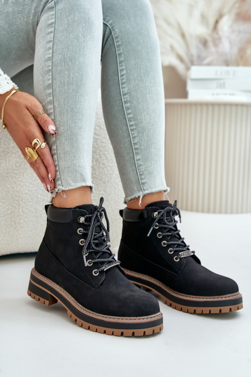 Damen gefütterte Schuhe Big Star OO274A290 schwarz