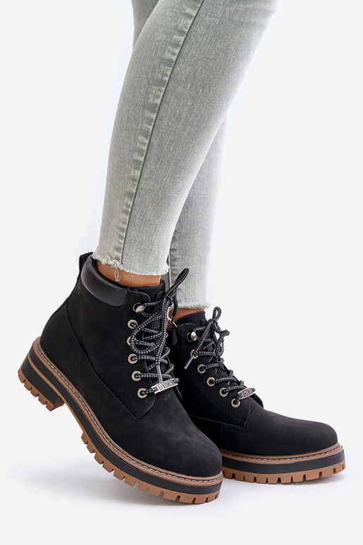 Damen gefütterte Schuhe Big Star OO274A290 schwarz