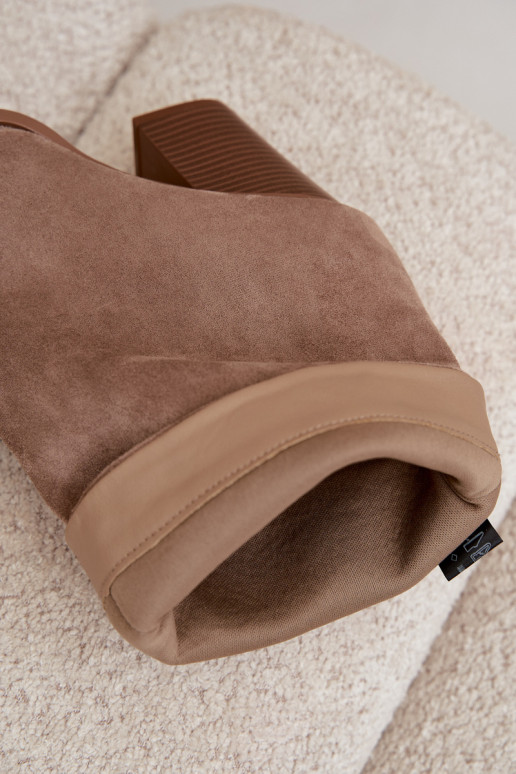 Damen Stiefeletten mit spitzem Zehen in chaki Farbe Hileta