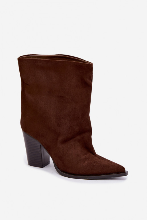 Damen Stiefeletten mit spitzem Zehen in brauner Farbe Hileta