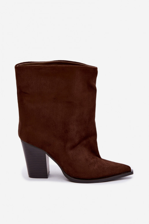 Damen Stiefeletten mit spitzem Zehen in brauner Farbe Hileta