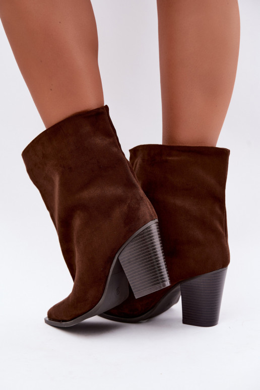 Damen Stiefeletten mit spitzem Zehen in brauner Farbe Hileta