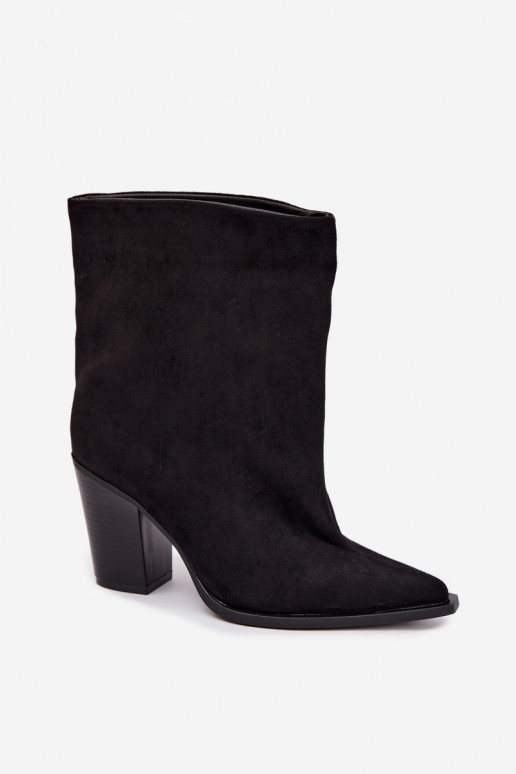 Damen Stiefeletten mit spitzem Zehen in schwarzer Farbe Hileta