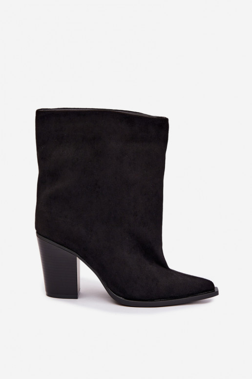 Damen Stiefeletten mit spitzem Zehen in schwarzer Farbe Hileta