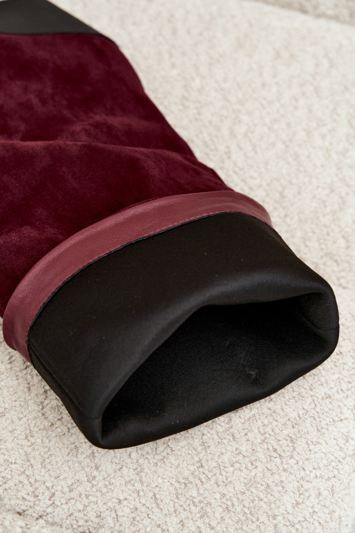 Bordeauxfarbene Slipper-Stiefel mit Absatz und spitzem Zehenbereich Blenia