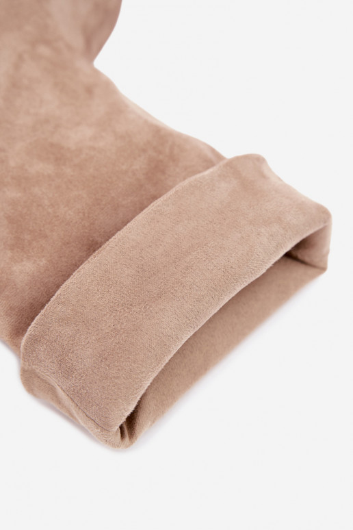 Sandfarbene Stiefeletten mit schmalen Absätzen Slouchy Penrose