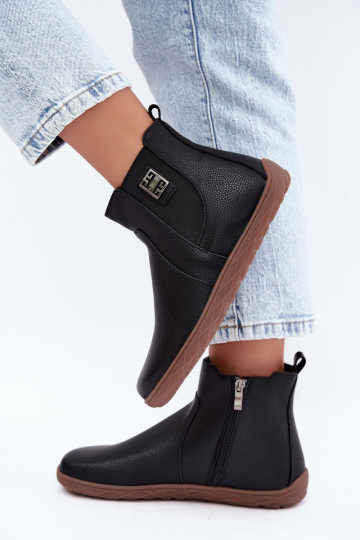 Schwarze Lederschuhe Barefoot Altie 2