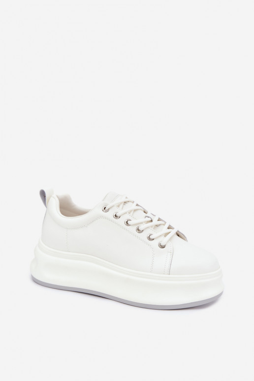Weiße Damen Sneaker mit Plateau GOE SS2N4021