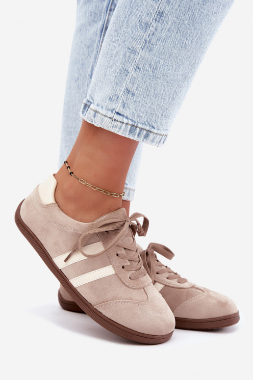 Sandfarbene Damensneaker Barefoot Kessy