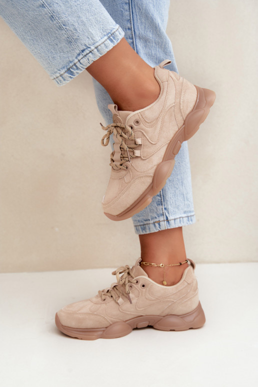Damen Sneaker in Sandfarbe Shaley
