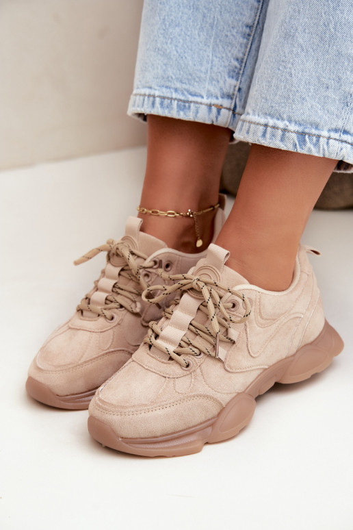 Damen Sneaker in Sandfarbe Shaley