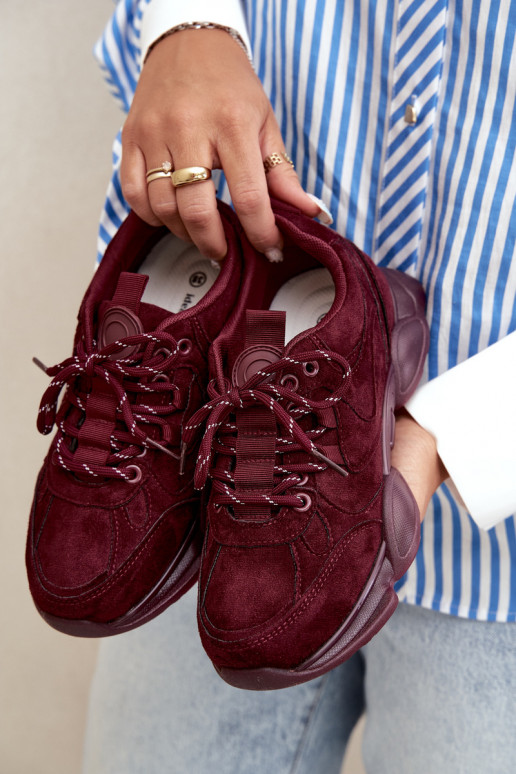 Damen Sneaker in Bordeauxfarbe Shaley