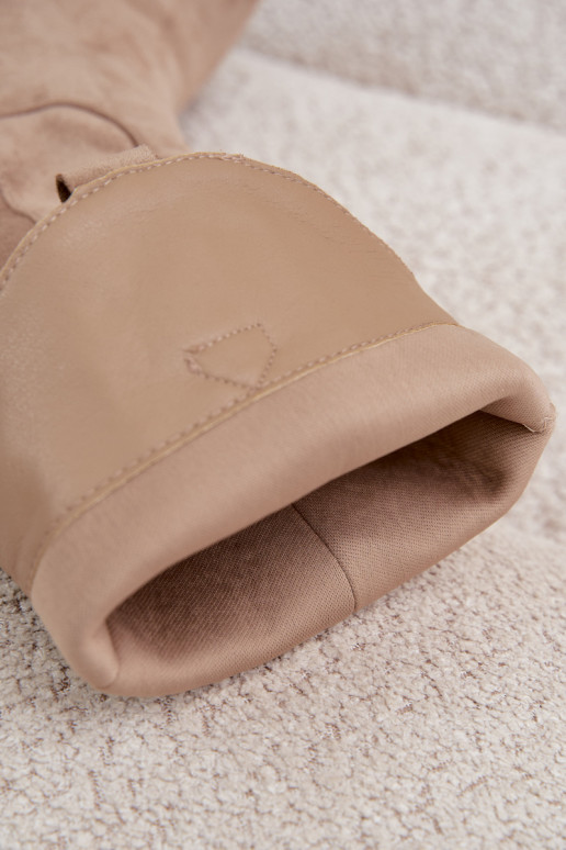 Lange Cowboy-Stiefel mit Absätzen in Khakifarbe Hartley