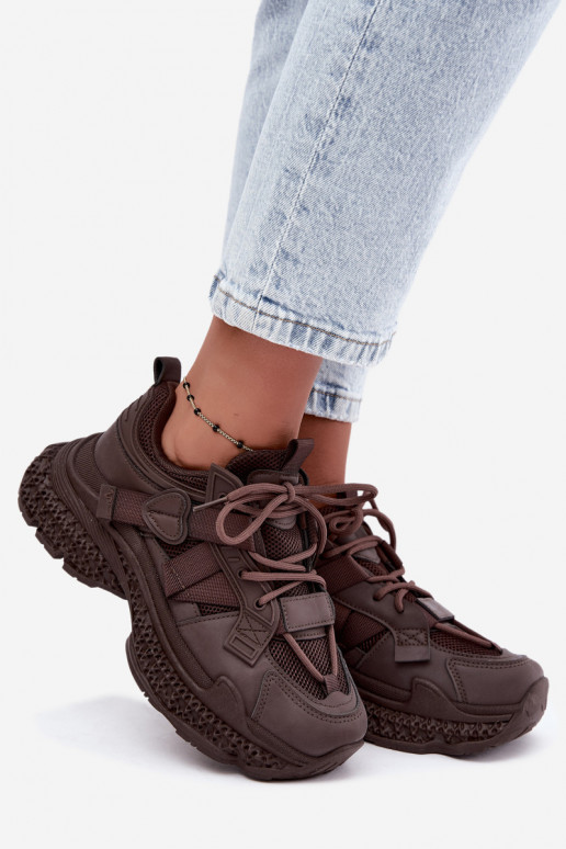 Sneaker mit Streifen in Schokoladenfarbe Ellery