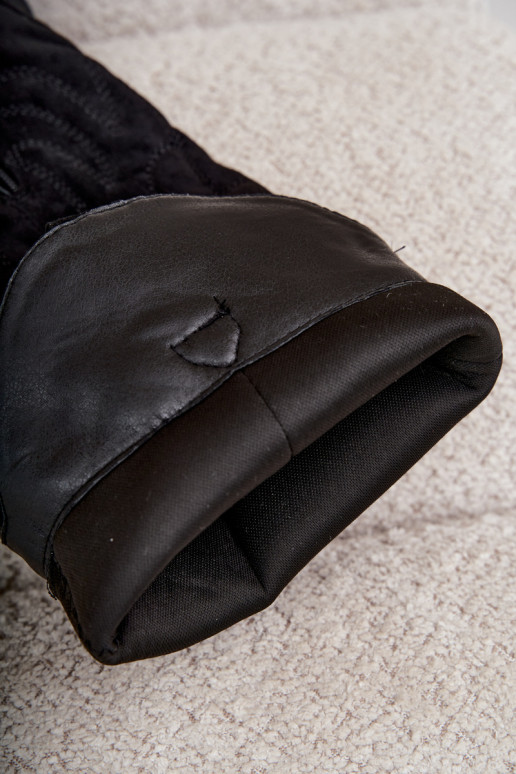 damen kniehohe Stiefel im Cowboy-Stil mit Absatz in Schwarz Glenor