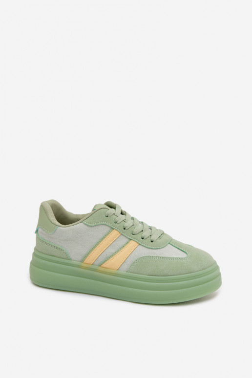 Grüne Damen-Sneaker mit Plattform Galleria