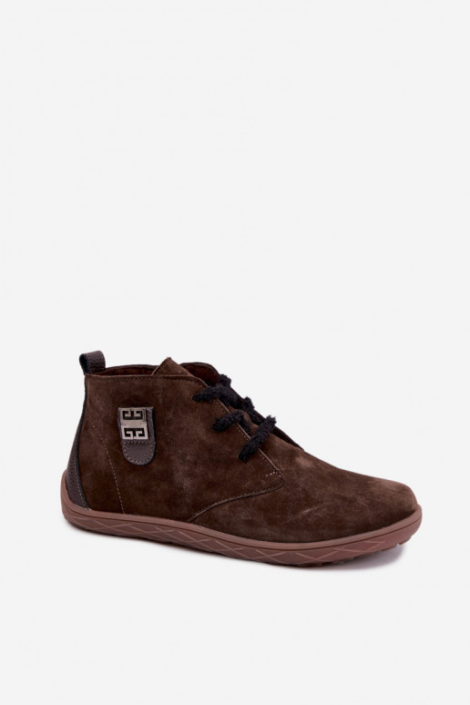 Faux-Suede Barefoot-Schuhe für Frauen in Schokoladenfarbe Abera