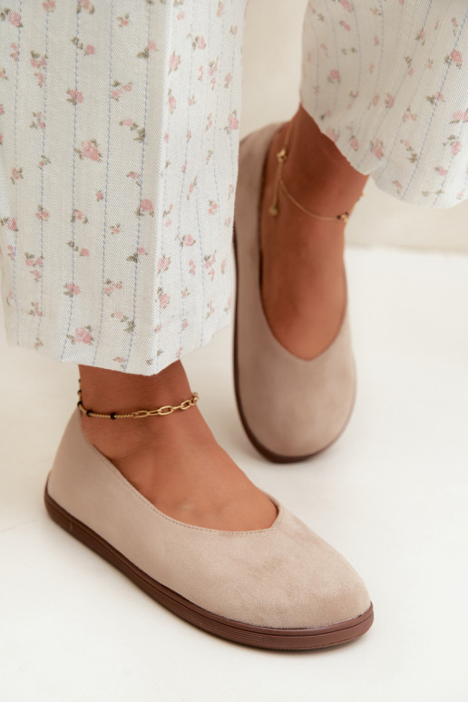 Damen Ballerinas Barefoot in Sandfarbe Hollin