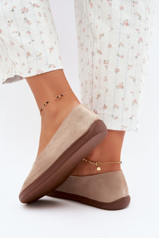 Damen Ballerinas Barefoot in Sandfarbe Hollin