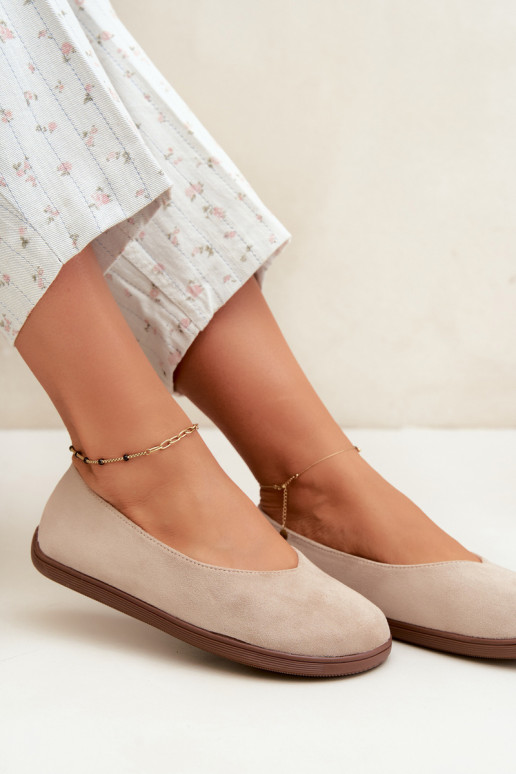 Damen Ballerinas Barefoot in Sandfarbe Hollin