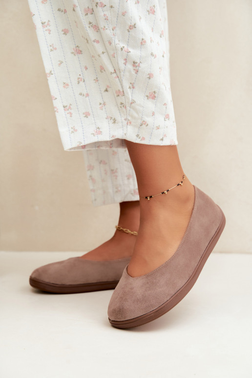 Damen Ballerinas Barefoot in Lehmfarbe Hollin
