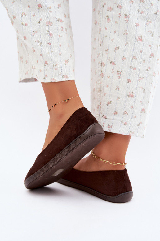 Damen Ballerinas Barefoot in Schokoladenfarbe Hollin