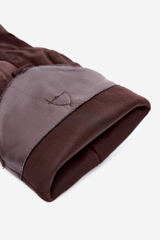 Schokoladenfarbene Stiefeletten im Cowboy-Stil mit Absatz Glenor