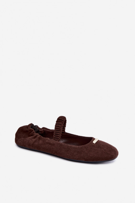 Schokoladenfarbene Sandalen mit dekorativen Details Brinelle