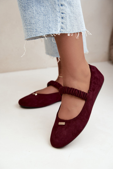 Bordeauxfarbene Sandalen mit dekorativen Details Brinelle 2