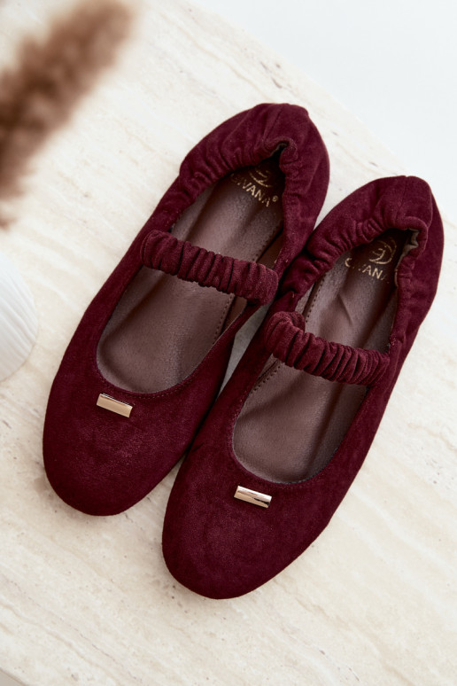 Bordeauxfarbene Sandalen mit dekorativen Details Brinelle