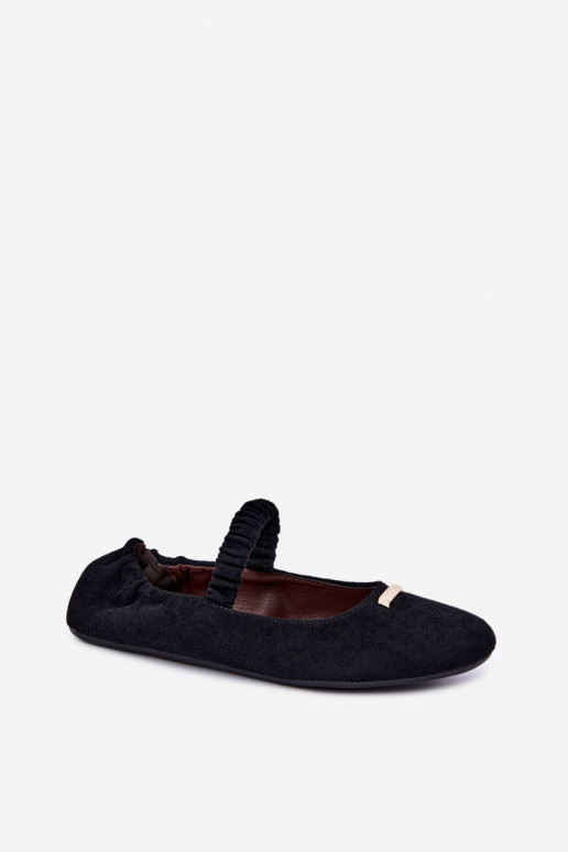 Schwarze Sandalen mit dekorativen Details Brinelle