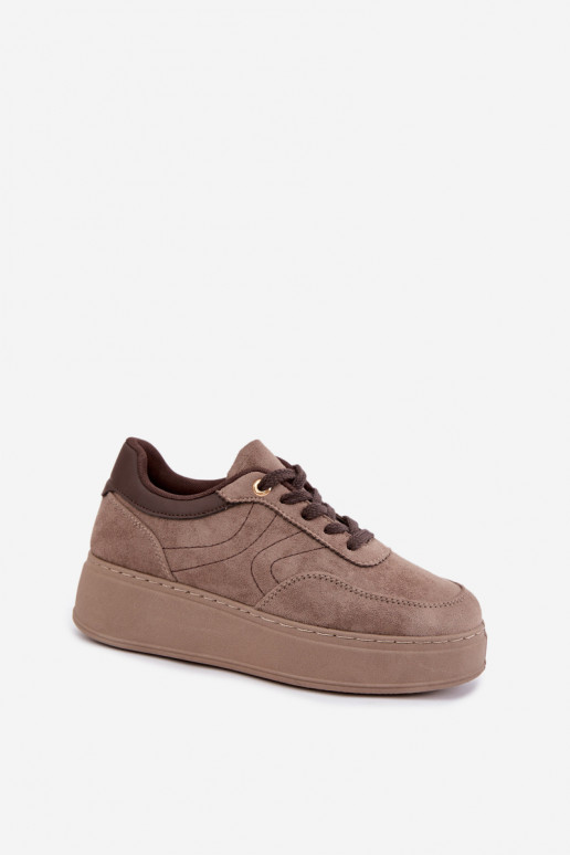 Sneaker mit Plattform in Sand Tai turivra