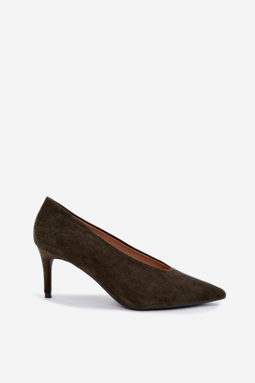 Damen Schuhe aus Wildleder in Khaki Brenya
