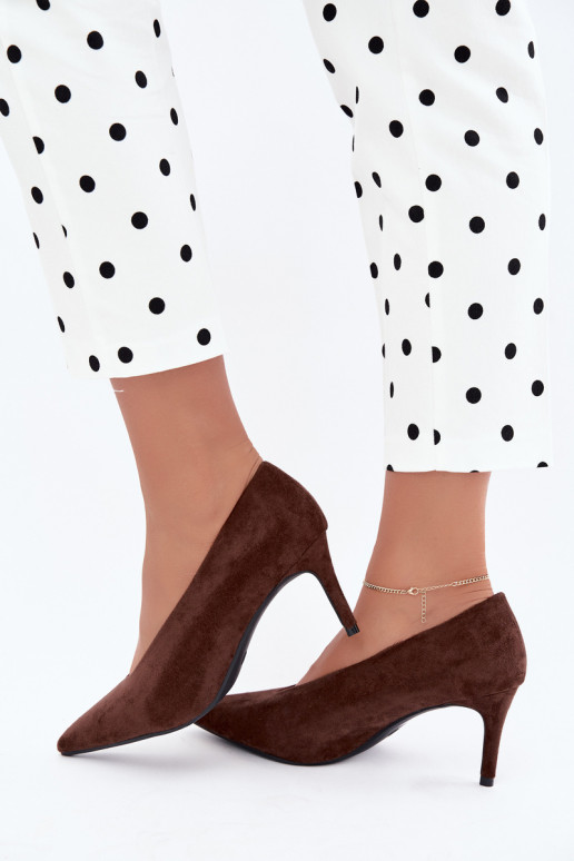 Damen Schuhe aus Wildleder in Schokolade Brenya