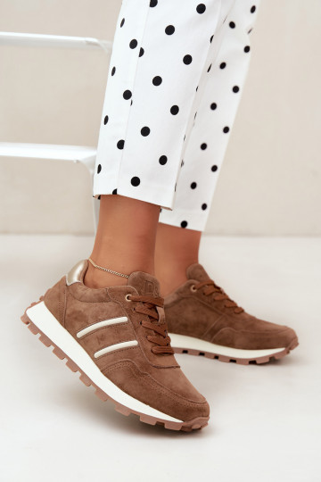 Sneaker aus Kunstveloursleder D&A LR62-7101 in braun 2