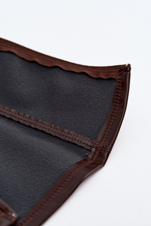 Damen kniehohe Stiefel mit Nähten am Schaft in brauner Farbe Brivana