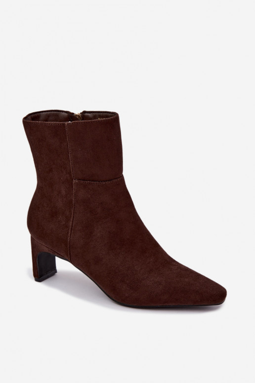 Damen Stiefeletten mit Absatz in brauner Farbe Rileya