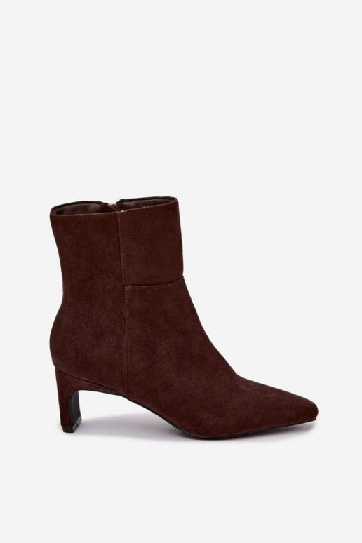 Damen Stiefeletten mit Absatz in brauner Farbe Rileya