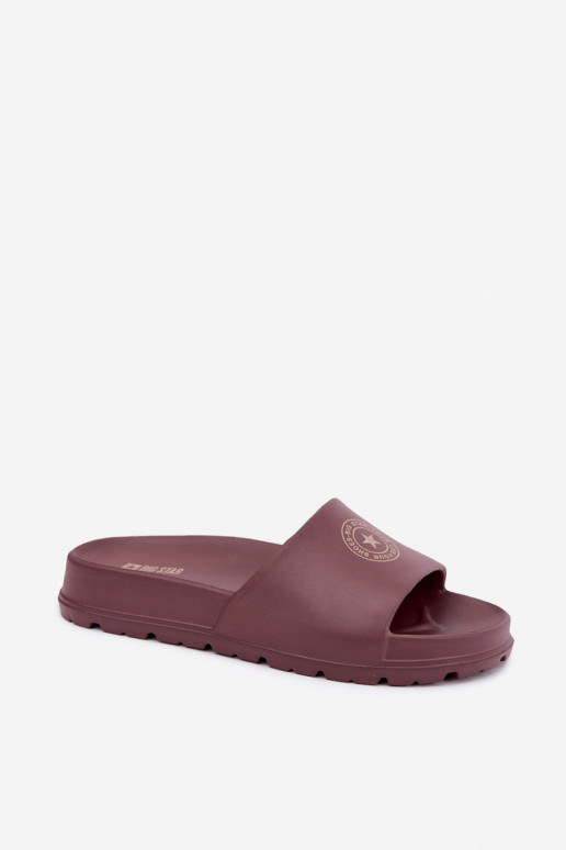 Damen leichte Hausschuhe Big Star UU274075 in brauner Farbe