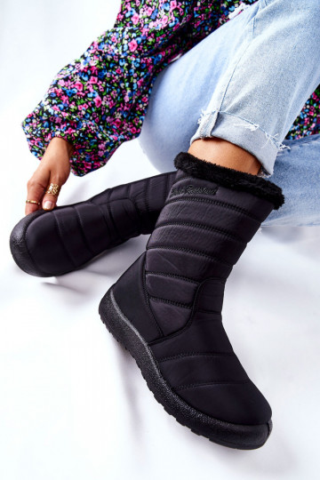Wärmende Damen-Schneestiefel in Schwarz Luxina