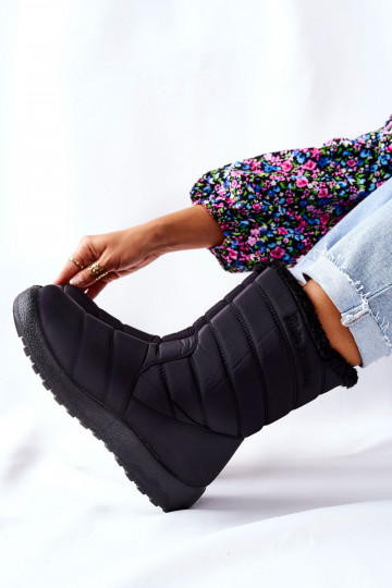 Wärmende Damen-Schneestiefel in Schwarz Luxina 2