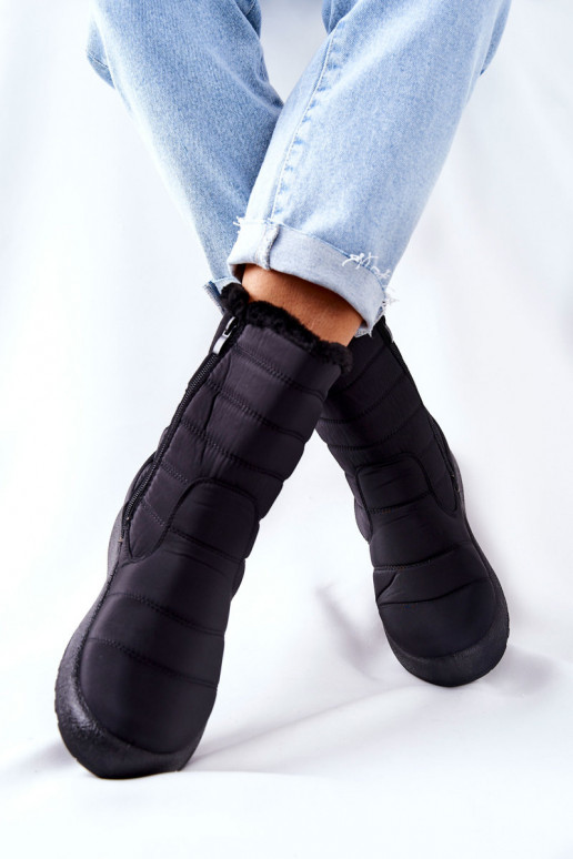 Wärmende Damen-Schneestiefel in Schwarz Luxina