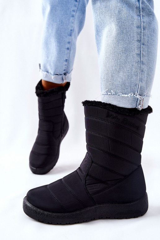 Wärmende Damen-Schneestiefel in Schwarz Luxina