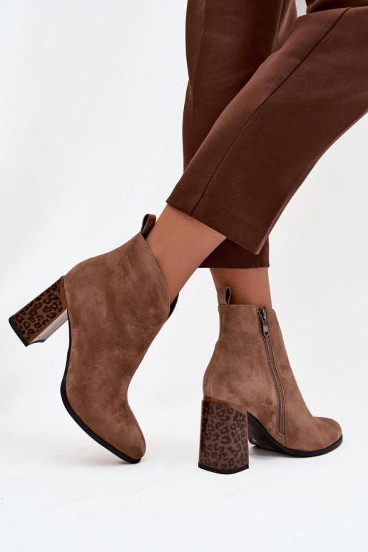 Kunstveloursleder Stiefeletten mit Isolierung in Sand Zivella