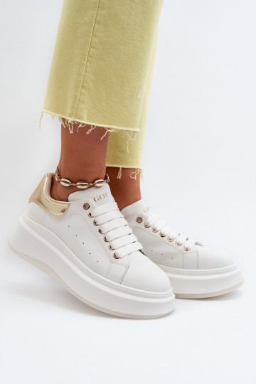 Leder Damen Sneakers GOE NN2N4031 weiß 2